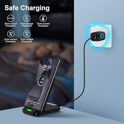 Wireless Charger Stand for Samsung Galaxy S26 S25 FE Ultra Plus S24 S23 S22