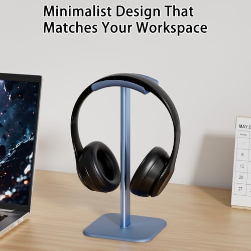 Headphone Stand for Desk - Headset Stand Headphone Holder (Blue) - color: Blue
