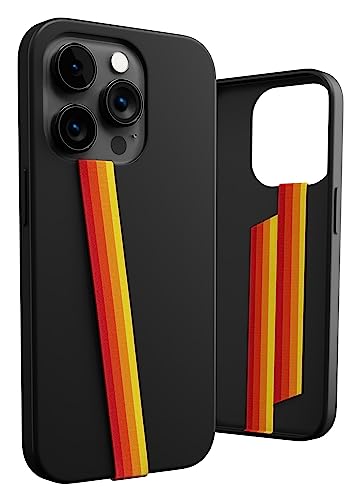 Phone Loops: Non-Elastic Phone Grip, Phone Strap, Phone Holder for Hand - Small, Light and Discreet Phone Loop Cell Phone Holder for Hand - Phone Finger Holder - color: Fabric: Retro