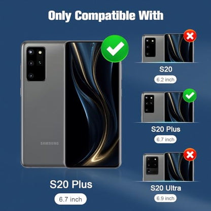 [2 Pack] Galaxy S20 Plus Privacy Screen Protector, 3D Curved Tempered Glass Anti-Spy 9H Hardness Film for Samsung Galaxy S20 Plus 6.7 " [Don’t Support Fingerprint Unlock] Scratch Resistant Bubble Free
