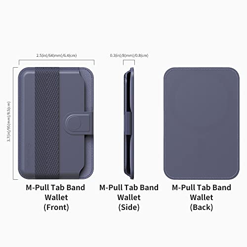 Sinjimoru Pull Tab Magnetic Wallet for MagSafe, Grip Band, Lavender - color: Band Lavender