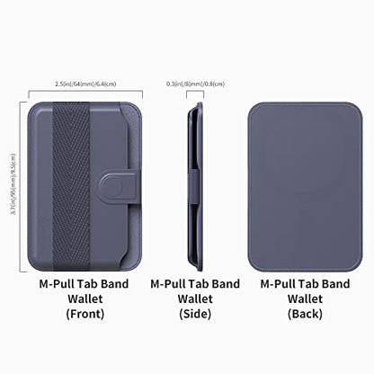 Sinjimoru Pull Tab Magnetic Wallet for MagSafe, Grip Band, Lavender - color: Band Lavender