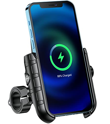 BRCOVAN Motorcycle Phone Mount Holder with Wireless & USB-C Charger