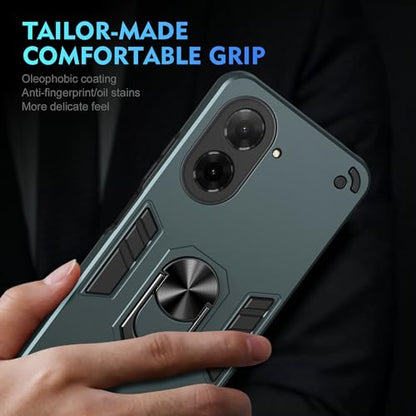 Compatible with Xiaomi Redmi A5 4G Case, Scratch Resistant Magnetism Kickstand for Poco C71 Phone Case Green - color: HY-GZS-green, size: Xiaomi Redmi A5 4G / POCO C71