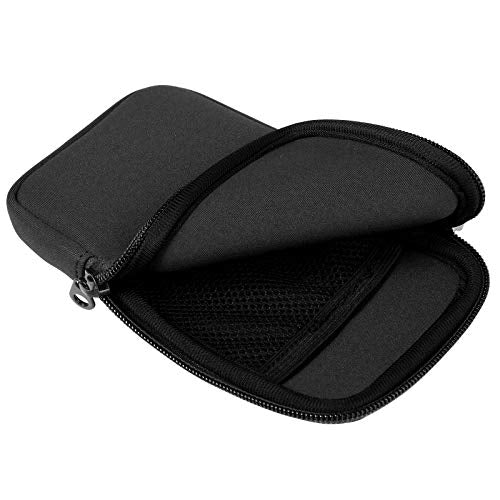 Neoprene Cell Phone Sleeve Zipper Phone Pouch Holder w/Neck Strap Compatible for iPhone 17 Pro Max 16 Plus Galaxy S26 Ultra S26+ S25 FE A17 A36 A56 Oneplus 15 13 Pixel 10 Poco X7 Pro (Black) - color: Black