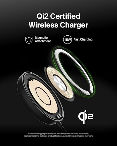 Belkin Qi2 15W Magnetic Wireless Charging Pad, Kickstand with Adapter - style: Power Supply Included (Gen 2)