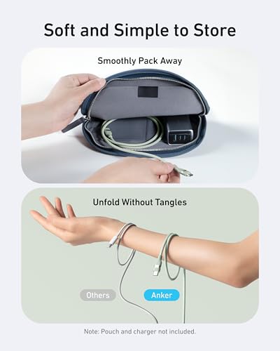 Anker Nano USB C to USB C Cable, 240W Fast Charging Cable (Green, 3ft) - color: Green, size: 3ft