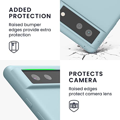 kwmobile Case Compatible with Google Pixel 6 Case - TPU Silicone Phone Cover with Soft Finish - Cool Mint - color: Cool Mint, size: Pixel 6