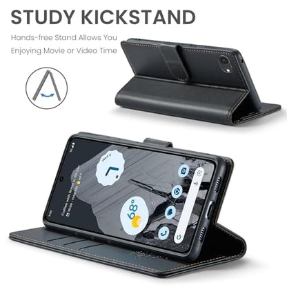 FLIPALM Card Holder Wallet Case for iphone 17e, Black | Card Holder, RFID Blocking, PU Leather Folio Flip, Kickstand, Protective Shockproof Cover - color: Black