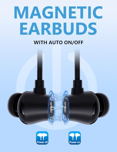 Rythflo 32dB Active Noise Cancelling Neckband Bluetooth Headphones, 60Hrs