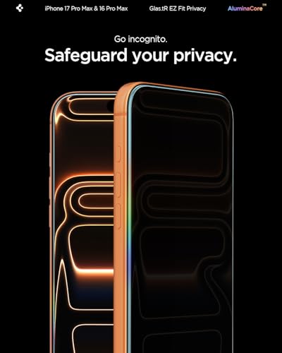 Spigen Privacy Screen Protector for iPhone 17 Pro Max, 16 Pro Max - size: iPhone 17 Pro Max | iPhone 16 Pro Max