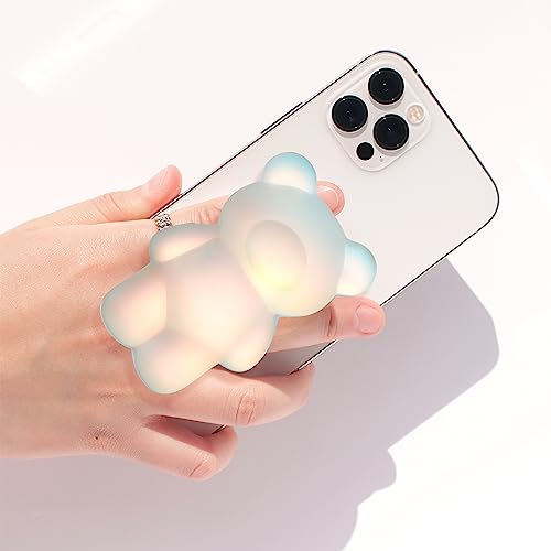 On The Grip 3D Gummy Bear Style Expandable Collapsible Mobile Phone Grip Stand Holder for Smartphone Tablet Cell Phone Accessory (Matte Holographic)