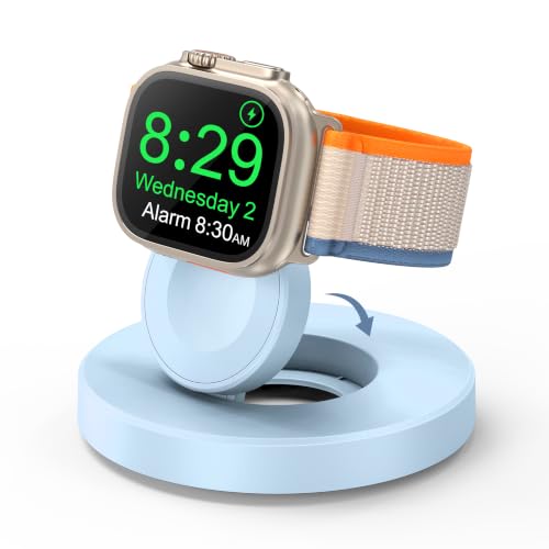 Upgraded for Apple Watch Charger, Foldable Travel Fast Charging Dock - color: Blue, size: USB A