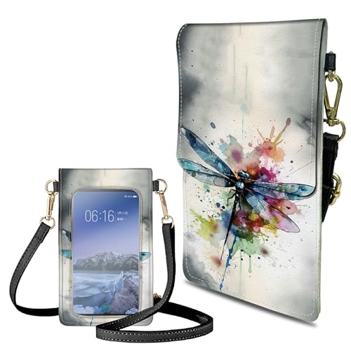 Small Crossbody Bags with Adjustable Shoulder Strap - color: Dragonfly Color