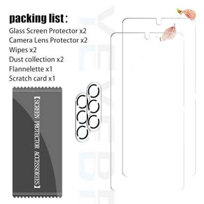 Galaxy S26 Screen Protector + Camera Lens Protector, [2 +2 Pack] [Ultrasonic Fingerprint Unlock] [Case Friendly] Full Coverage Tempered Glass Screen Protector For Samsung Galaxy S26 - size: Galaxy S26