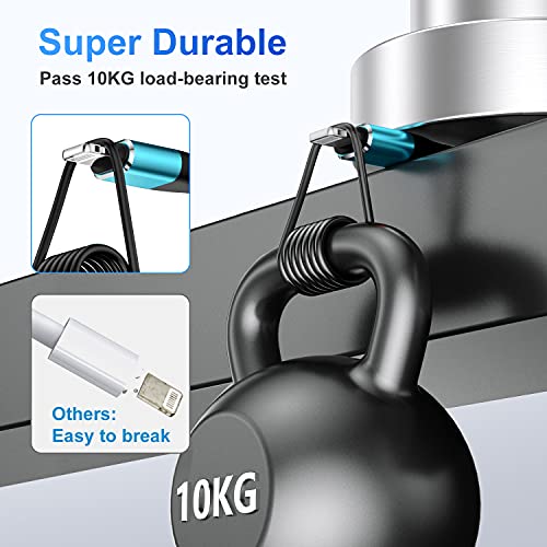 iPhone Charger 4Pack 7inch, [Apple MFi Certified] Short Lightning Cable 7inch, iPhone Charging Cord Fast Charging Cable for iPhone 13 12 Pro Max Mini 11 Pro XS XR X 10 8 7 Plus 6s 6 SE iPad iPod-Blue