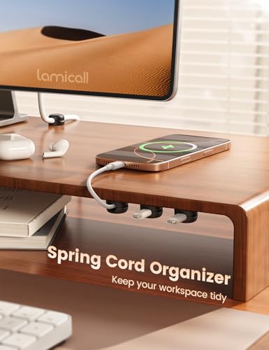 Lamicall Cell Phone Stand, Phone Dock Cable Clips Spring Cord Organizer Holder