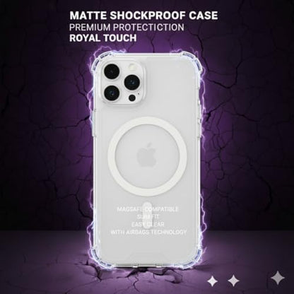 Compatible with Pack of 2 Case iPhone 13 PRO MAX Case Clear MagSafe + Clear, 2.5mm Shockproof Military Grade Drop Protection, Hard Transparent Anti Yellowing Back - color: Clear MagSafe + Clear, size: IPHONE 13 PRO MAX