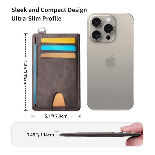 Mayski Slim Wallet, Credit Card Holder for Women, Minimalist Front Pocket RFID Blocking Card Cases, Small Wallet Women Men(MF Coffee) - color: MF Coffee