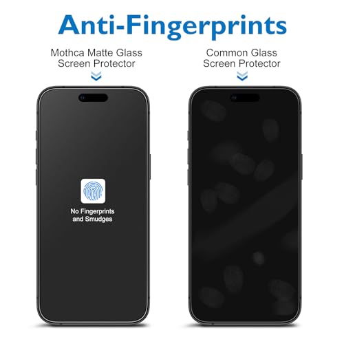 Mothca 2 Pack Matte Glass Screen Protector for iPhone Air / 17 Air [6.5 inch] + 2 Pack Camera Lens Protector, Anti-Glare & Anti-Fingerprint Case Friendly Tempered Glass, Bubble Free, Smooth as Silk - size: iPhone Air-6.5 Inch