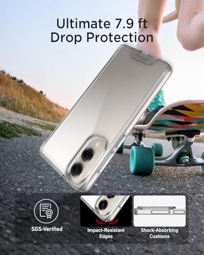 Miimall for Samsung Galaxy S25 Edge Case Clear, Anti-Yellowing Anti-Fingerprint Clear Phone Case | Mil-Grade Protection Slim Shockproof | Thin Anti-Scratch Transparent Rugged Cover for S25Edge