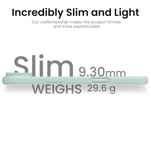 ORNARTO for iPhone Air Case 6.5", Slim Liquid Silicone 3 Layers Soft Gel Rubber Shockproof Protective Cover with Anti-Scratch Microfiber Lining-Mint Green - color: Mint Green