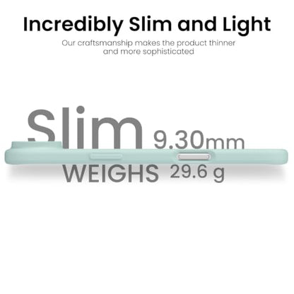 ORNARTO for iPhone Air Case 6.5", Slim Liquid Silicone 3 Layers Soft Gel Rubber Shockproof Protective Cover with Anti-Scratch Microfiber Lining-Mint Green - color: Mint Green