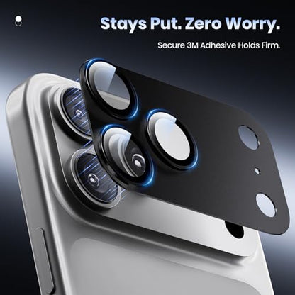 Hoerrye for iPhone 17 Pro Max Camera Lens Protector - 12FT Shatterproof