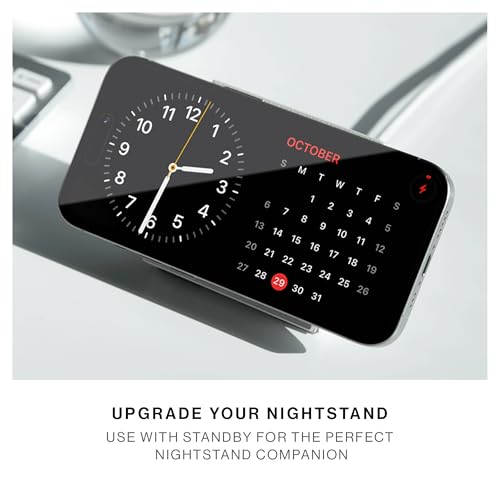 Native Union Rise Magnetic Wireless Charger – Qi2 Certified & MagSafe Compatible – Foldable Charging Stand for iPhone Duo, 18 Pro Max and Other Qi-Compatible Devices – Up to 15W Fast-Charging (Black) - color: Black