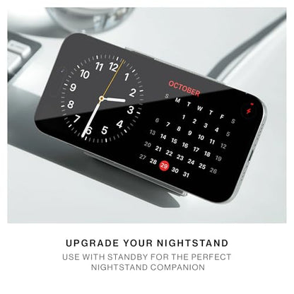 Native Union Rise Magnetic Wireless Charger – Qi2 Certified & MagSafe Compatible – Foldable Charging Stand for iPhone Duo, 18 Pro Max and Other Qi-Compatible Devices – Up to 15W Fast-Charging (Black) - color: Black