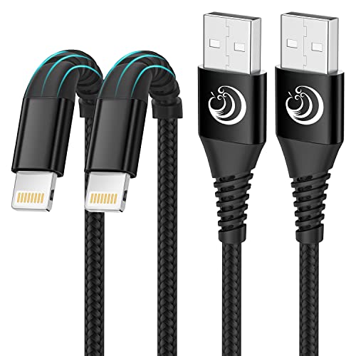 Aioneus iPhone Charger 3ft 2Pack MFi Certified USB A to Lightning Cable - color: Black, size: 3ft