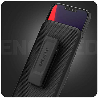 Encased DuraClip Designed for iPhone 13 PRO Belt Clip Case (2021) Slim Phone Cover with Holster (Black) - size: iPhone 13 Pro