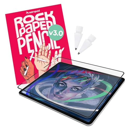 Astropad Rock Paper Pencil v3.0 – Paper Screen Protector for iPad Mini 6th Gen and iPad Mini Gen 7 + Apple Pencil Tips 2 Pack – Compatible with Apple Pencil 1st/2nd Gens and Pencil Pro - size: iPad Mini (6th - 7th Gen)