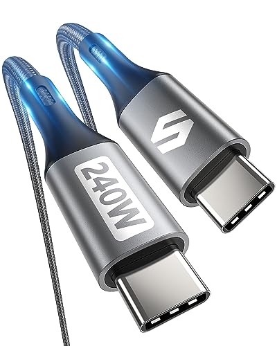 Silkland 240W USB C to USB C Cable, TypeC Fast Charging Cable 1.5FT(2 Pack) - size: 1.5FT