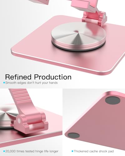 Adjustable Phone & Tablet Stand, Fits 4–9.7in Devices, Pink - color: Pink