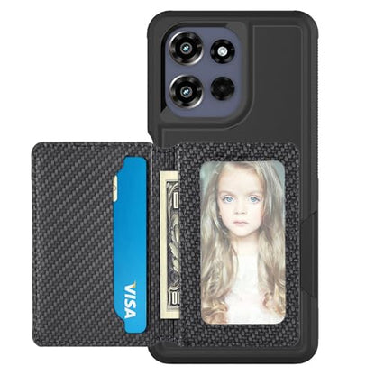 for Motorola Moto G Power 2026 Case Wallet with Card Holder 2025 | Full Body Rugged Protective Phone Cases, Built-in 2 Credit Card Slots, Hidden Magnetic Closure, Military Grade Protection