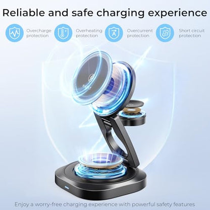 HAVIT W3111 3-in-1 Foldable Wireless Charger for iPhone, Watch & AirPods