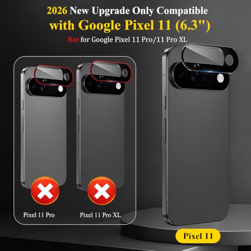 4 Pack Camera Lens Screen Protector Compatible with Google Pixel 11 - size: Pixel 11