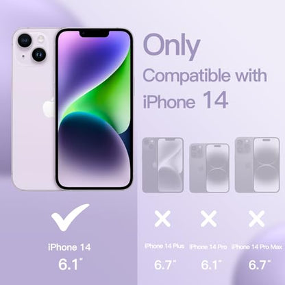 JETech Silicone Case for iPhone 14, Light Purple | Silky Soft Touch, Shockproof Protection, Scratch Resistant, Microfiber Lining - color: Light Purple, size: iPhone 14