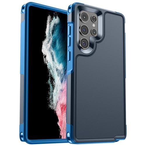 zapica Designed for Samsung Galaxy S22 Ultra Case, Deep Blue | Military Grade Drop Protection, Dual Layer Structure Design, Heavy Duty Shockproof Non-Slip Phone Cover - color: Deep Blue, size: Samsung Galaxy S22 Ultra 6.8''