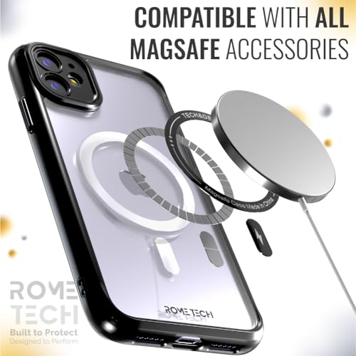 Rome Tech Clear Case Compatible with MagSafe for iPhone 11 6.1" (2019) - Slim and Rugged Fit Thin Shockproof Case Compatible with Magsafe Devices - Clarity - style: iPhone 11