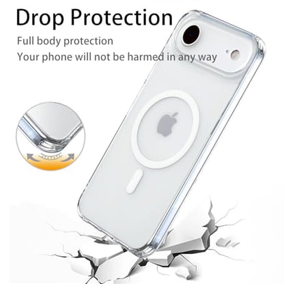 TOPF&B Magnetic Case Compatible with iPhone 17 Air,Compatible with Magsafe,Anti-Yellowing Cover,Transparent Screen Protector,Clear Case for iPhone 17 Air,Crystal Clear - size: iPhone 17 Air Magsafe Case