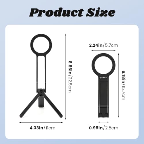 Foldable Magnetic Phone Tripod for Smartphone, Aluminum Alloy