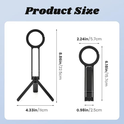 Foldable Magnetic Phone Tripod for Smartphone, Aluminum Alloy