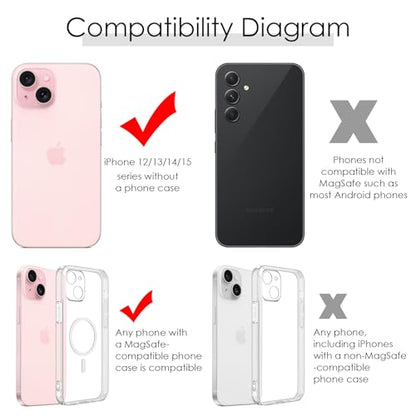 Magnetic Phone Grip, Silicone Ring Holder & Stand for MagSafe iPhone 17-12