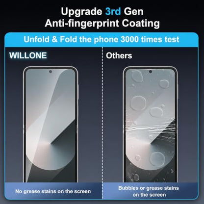 2 Pack for Samsung Galaxy Z Flip 6 / Z Flip 7 FE Screen Protector - size: 6.70 inch
