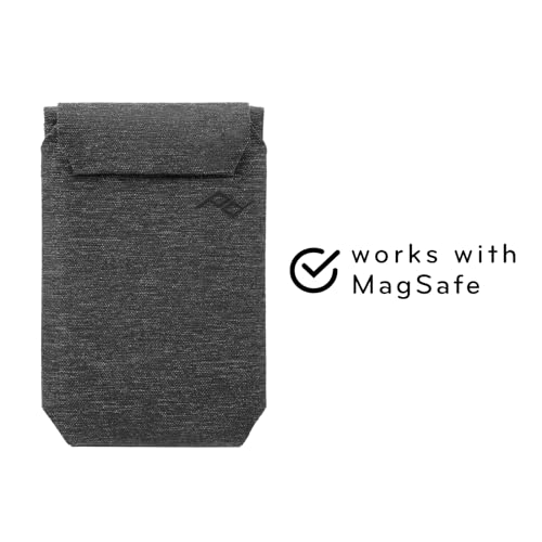 Peak Design Mobile Stand Wallet, Charcoal, Slim Profile, On-Demand Stand, Weatherproof Nylon Fabric, Connects to Mobile Cases, MagSafe Compatible, for iPhone, Samsung and Google Phones - color: Charcoal