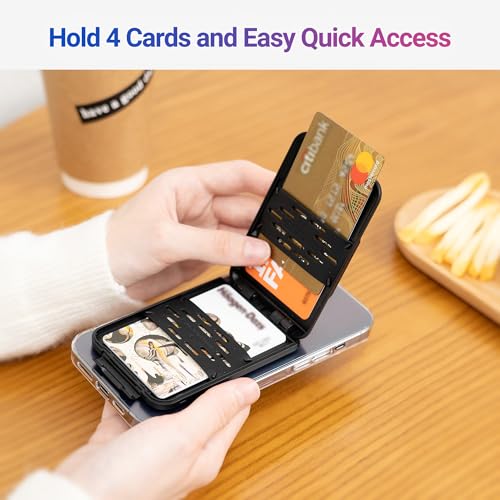 PROfezzion Double Sided Magnetic Wallet 4-Card Holder for MagSafe iPhones - color: Black