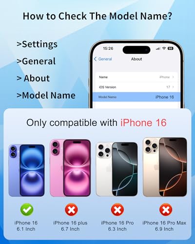 2 Pack for iPhone 16 Privacy Screen Protector Gradient Colorful