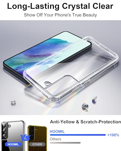 HOOMIL Case for Samsung Galaxy S21 FE 6.4-Inch, Non-Yellowing, Drop Protection, Anti-Scratch Transparent Hard Back Phone Cover - Crystal Clear - color: Clear, size: Samsung Galaxy S21 FE